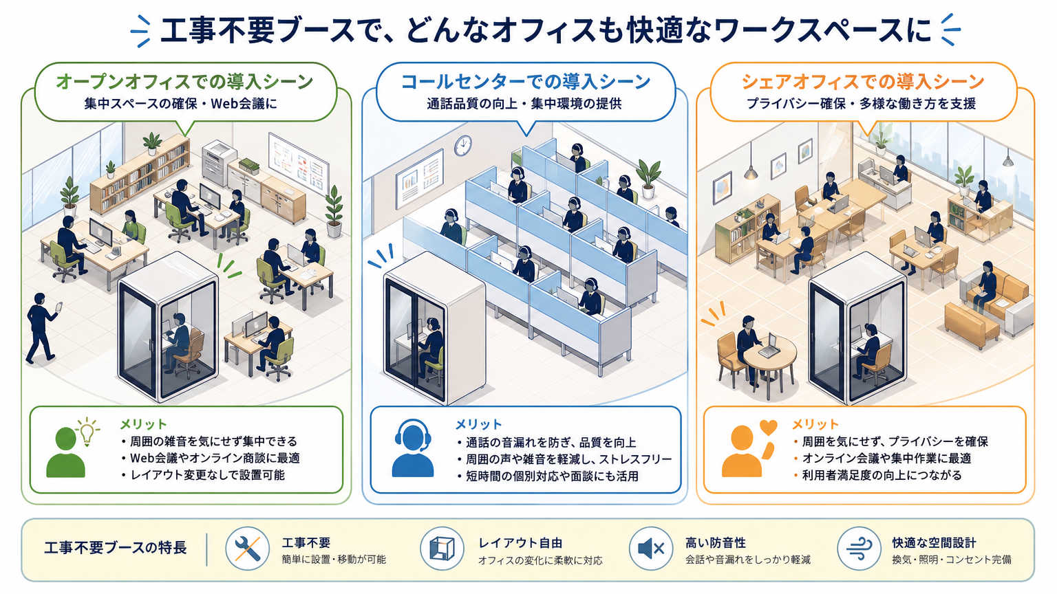 工事不要ブース導入事例